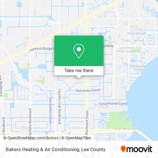 Bakers Heating & Air Conditioning map