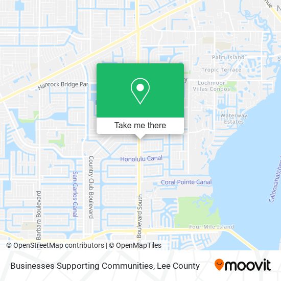 Mapa de Businesses Supporting Communities
