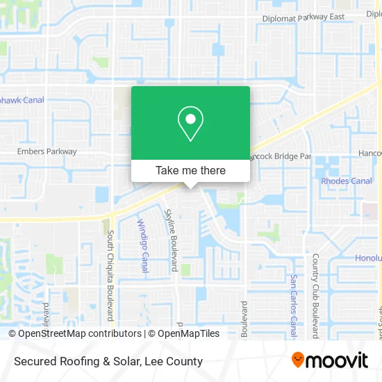 Secured Roofing & Solar map