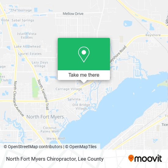 North Fort Myers Chiropractor map