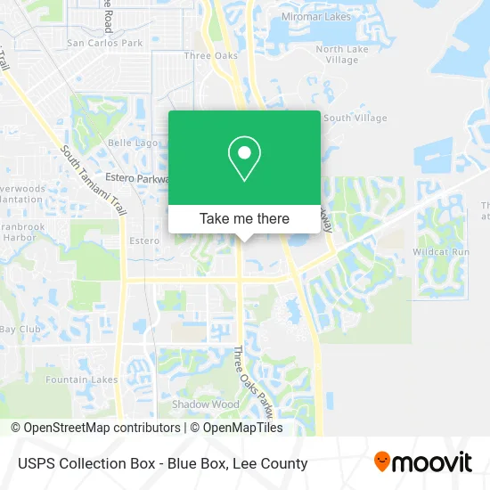 USPS Collection Box - Blue Box map