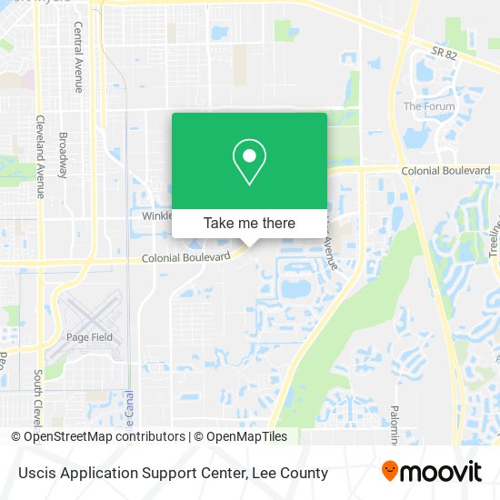 Mapa de Uscis Application Support Center