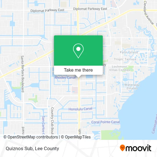 Quiznos Sub map