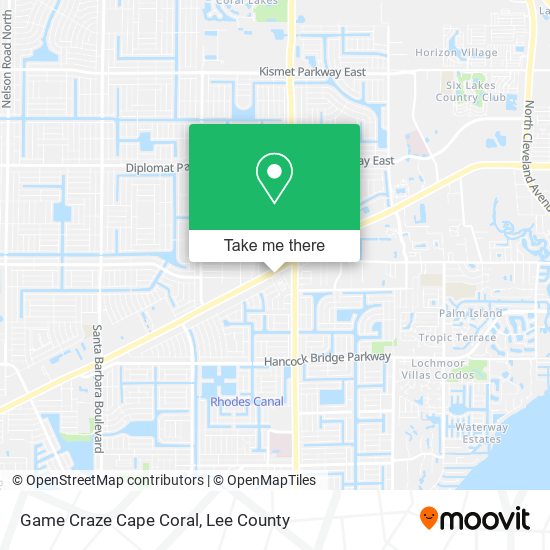 Mapa de Game Craze Cape Coral