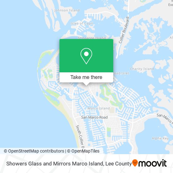 Mapa de Showers Glass and Mirrors Marco Island