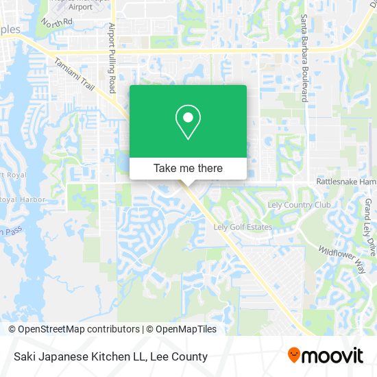 Saki Japanese Kitchen LL map