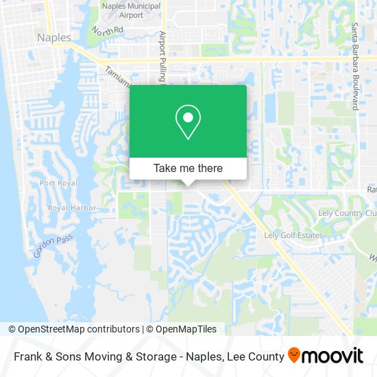 Frank & Sons Moving & Storage - Naples map