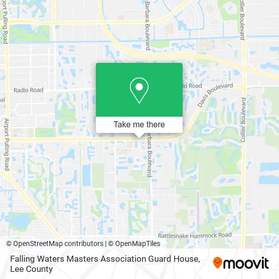 Falling Waters Masters Association Guard House map