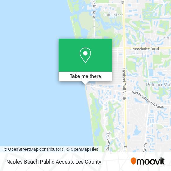 Naples Beach Public Access map
