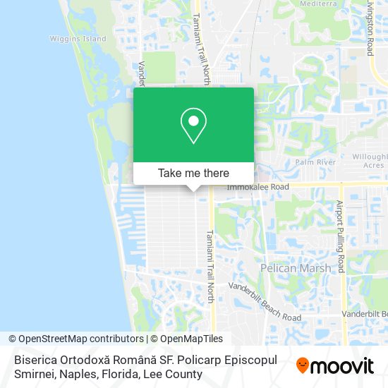 Biserica Ortodoxă Română SF. Policarp Episcopul Smirnei, Naples, Florida map