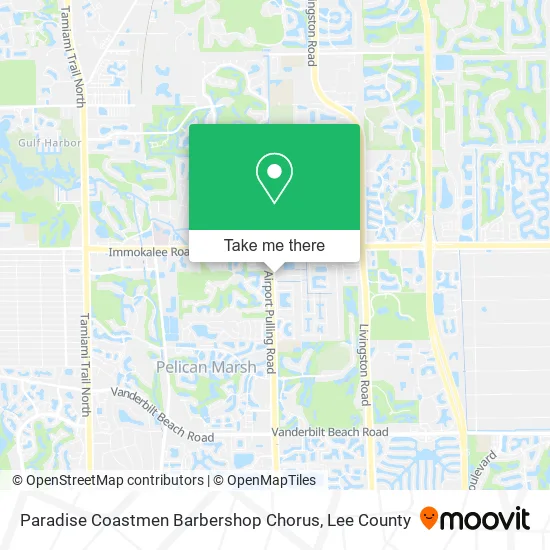 Mapa de Paradise Coastmen Barbershop Chorus