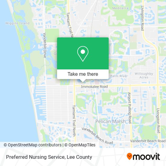 Preferred Nursing Service map