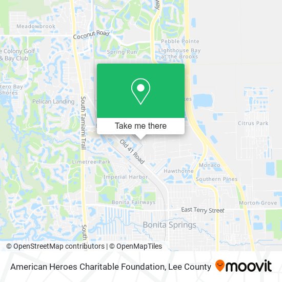 Mapa de American Heroes Charitable Foundation