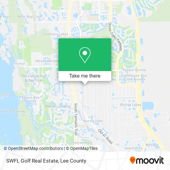 SWFL Golf Real Estate map