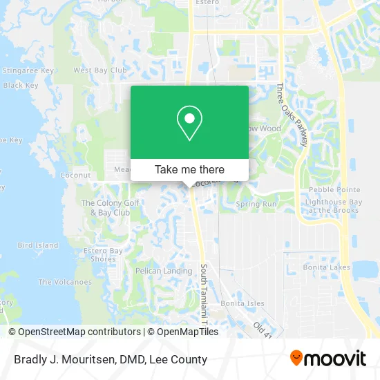 Bradly J. Mouritsen, DMD map