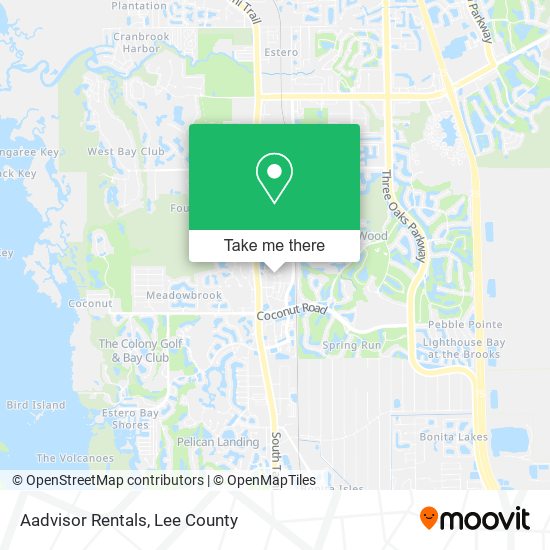 Mapa de Aadvisor Rentals