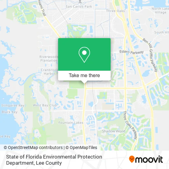 State of Florida Environmental Protection Department map
