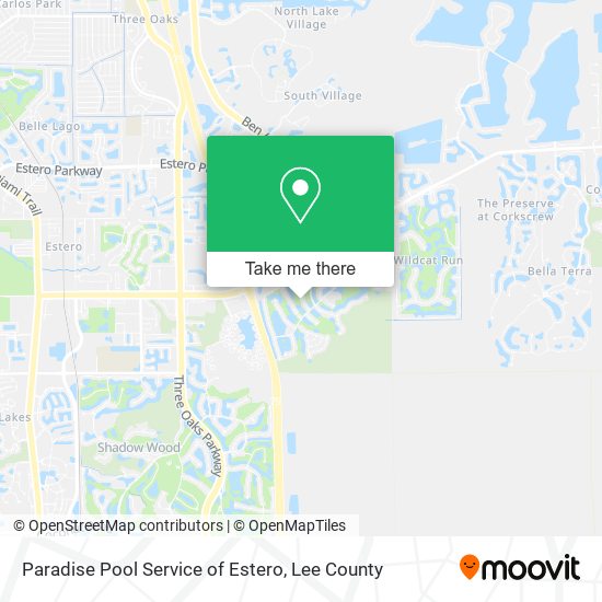 Paradise Pool Service of Estero map