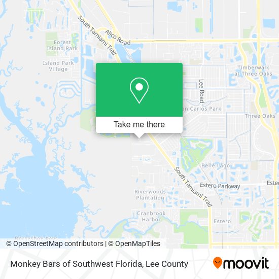 Monkey Bars of Southwest Florida map