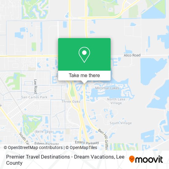 Premier Travel Destinations - Dream Vacations map