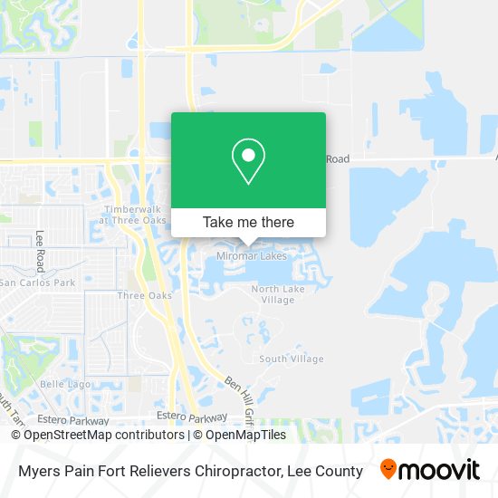 Myers Pain Fort Relievers Chiropractor map