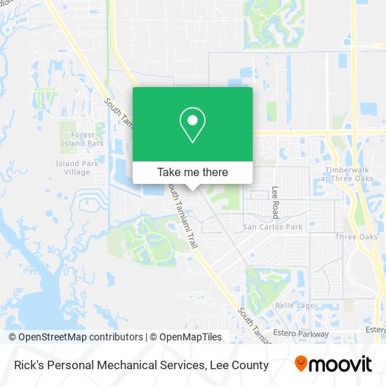 Rick's Personal Mechanical Services map