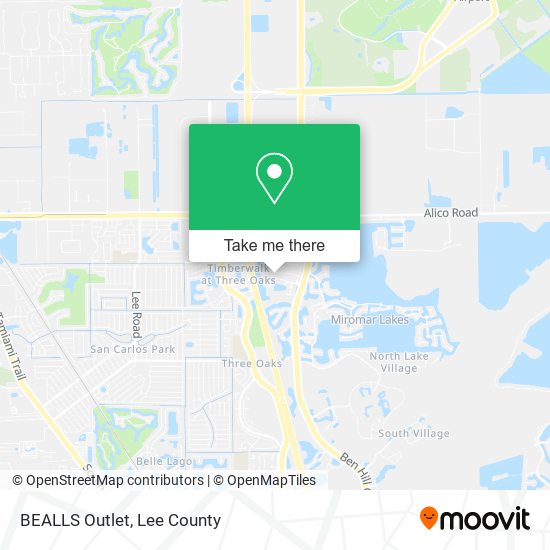 BEALLS Outlet map