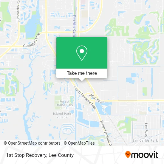 1st Stop Recovery map