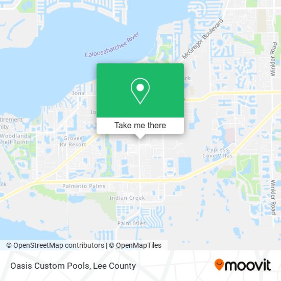Oasis Custom Pools map