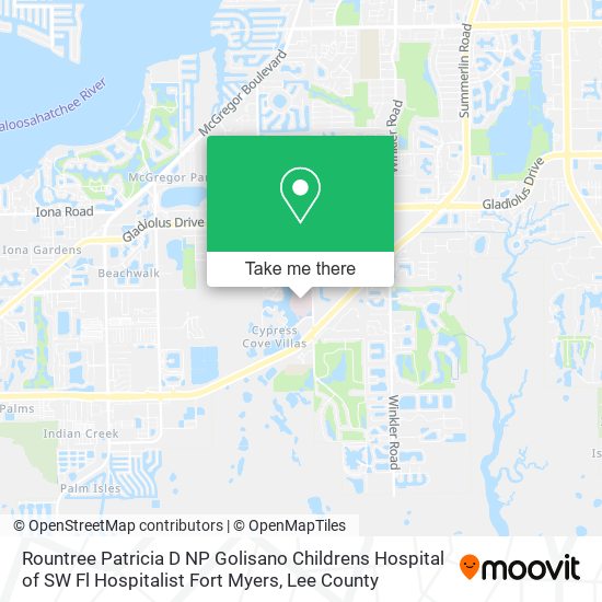 Rountree Patricia D NP Golisano Childrens Hospital of SW Fl Hospitalist Fort Myers map