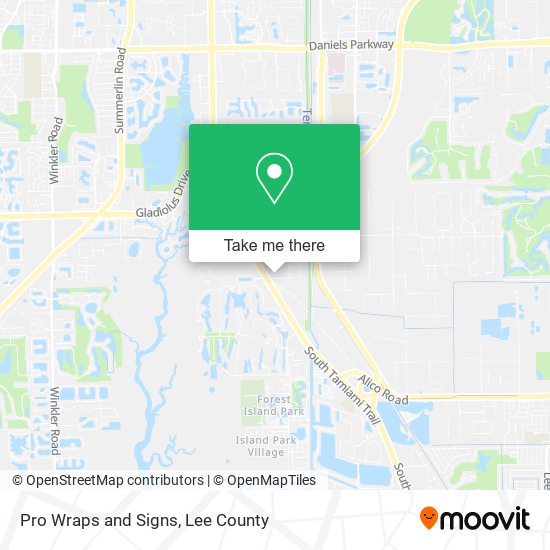 Pro Wraps and Signs map