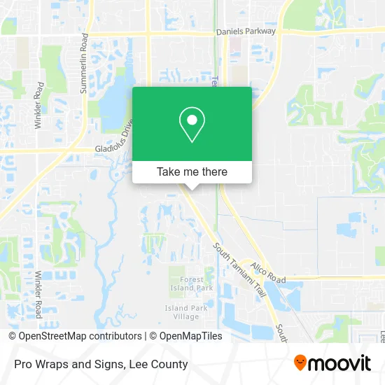 Pro Wraps and Signs map