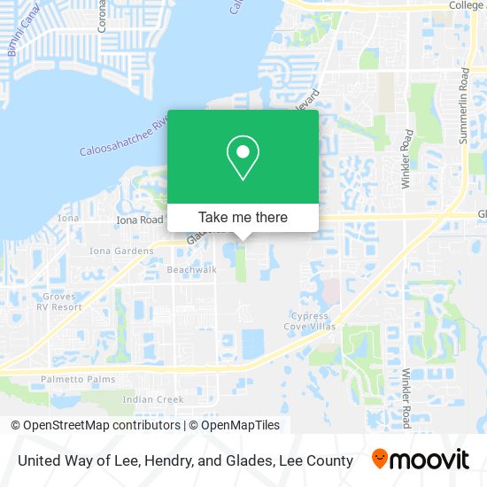 Mapa de United Way of Lee, Hendry, and Glades