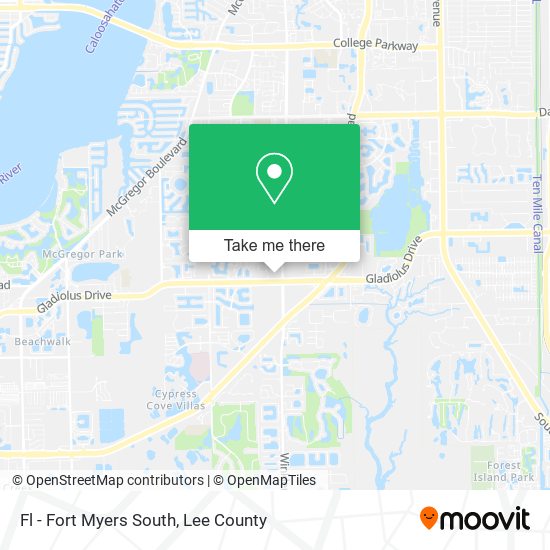 Fl - Fort Myers South map