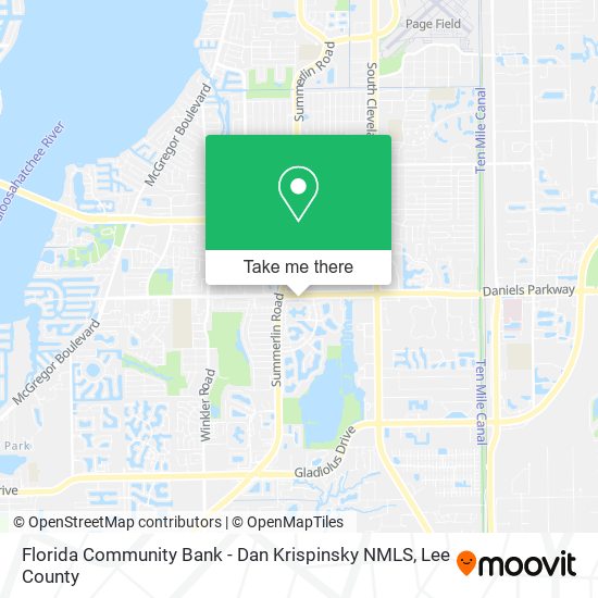 Mapa de Florida Community Bank - Dan Krispinsky NMLS