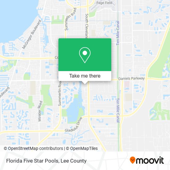 Florida Five Star Pools map
