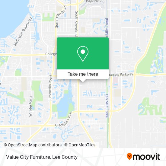 Mapa de Value City Furniture