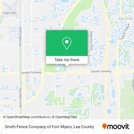 Smith Fence Company of Fort Myers map