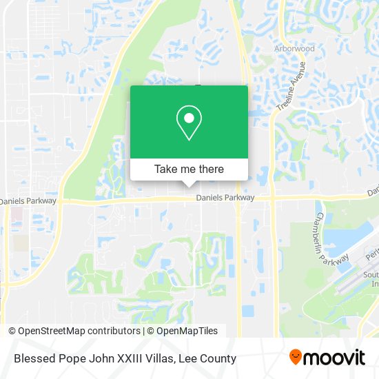 Blessed Pope John XXIII Villas map