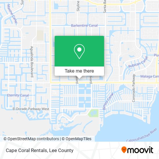 Mapa de Cape Coral Rentals