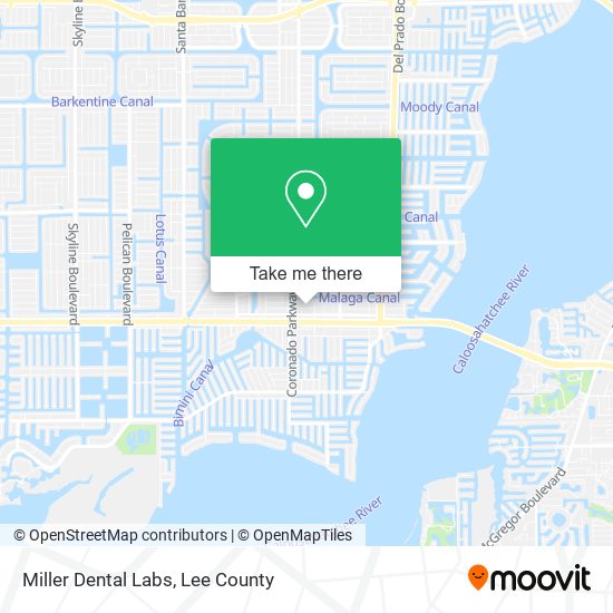 Miller Dental Labs map