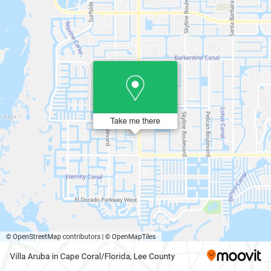 Villa Aruba in Cape Coral / Florida map