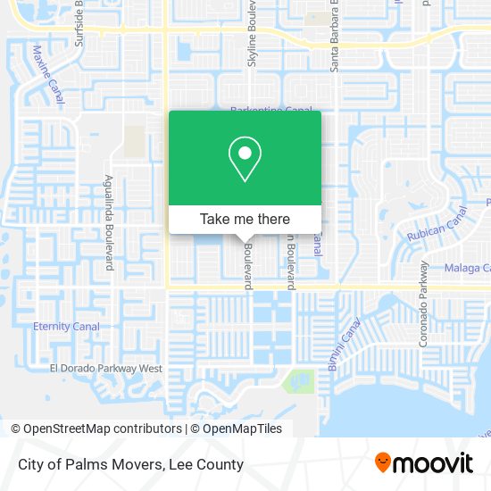 City of Palms Movers map