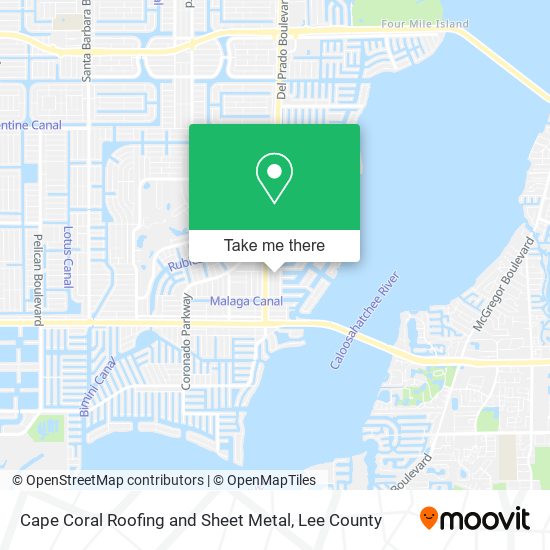 Cape Coral Roofing and Sheet Metal map