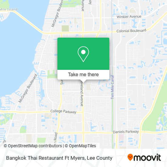 Mapa de Bangkok Thai Restaurant Ft Myers