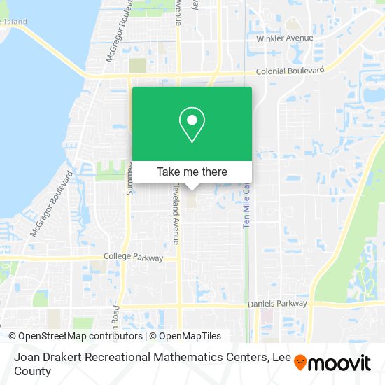 Joan Drakert Recreational Mathematics Centers map