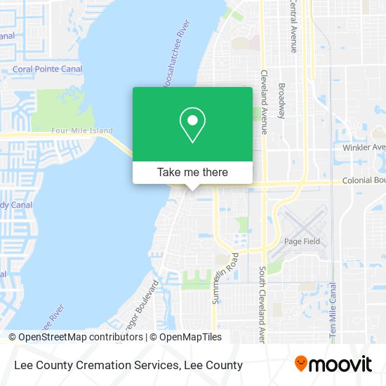 Lee County Cremation Services map