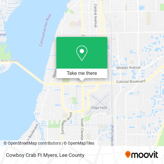 Mapa de Cowboy Crab Ft Myers