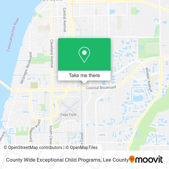 County Wide Exceptional Child Programs map