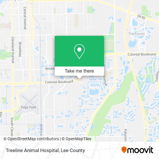 Treeline Animal Hospital map